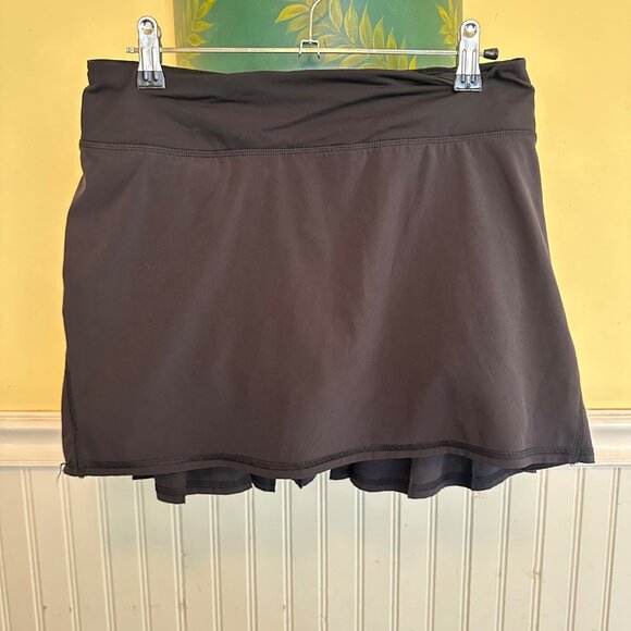 Lululemon Athletica Black Activewear Skort With Pleated Back & Built-In Shorts - Picture 1 of 5